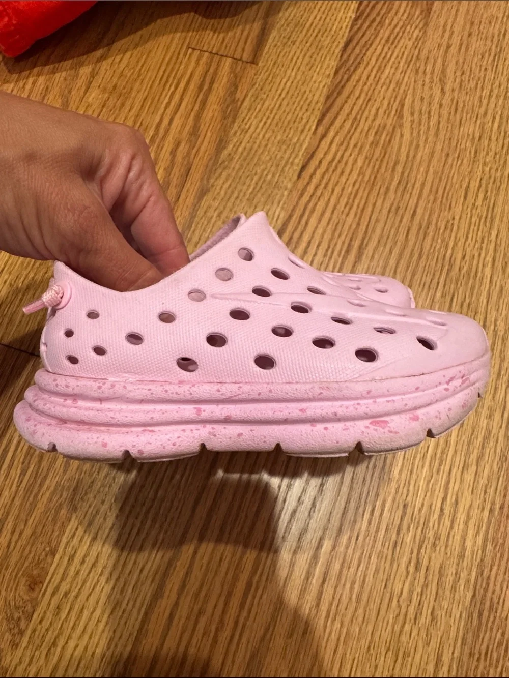 Kids Pink Slip-On Perforated Water Shoes